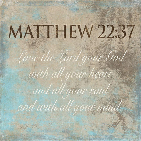 Love The Lord Gold Ornate Wood Framed Art Print with Double Matting by Grey, Jace