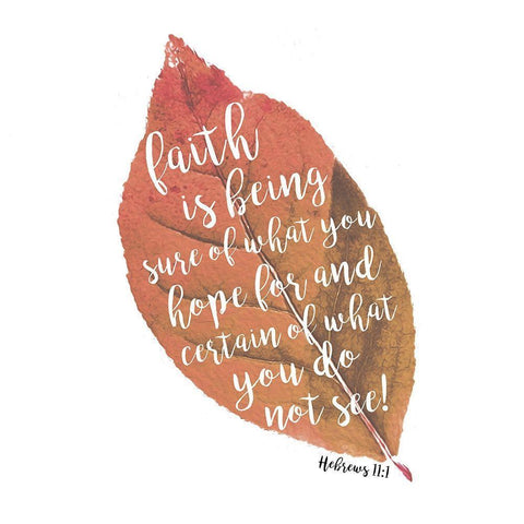 Faith Leaf White Modern Wood Framed Art Print by Grey, Jace