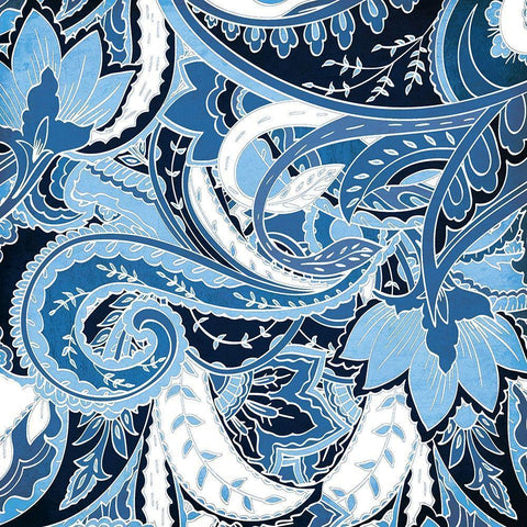 Overgrown Blue White Modern Wood Framed Art Print by Grey, Jace