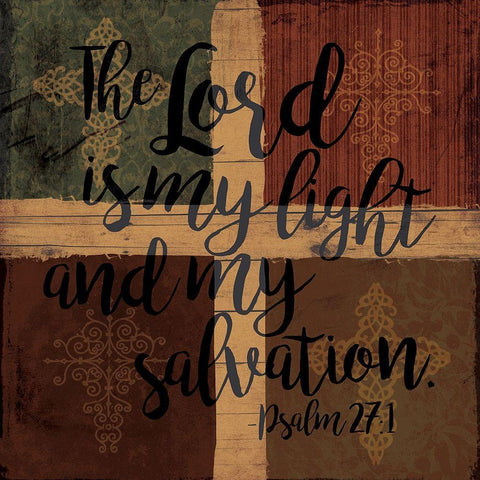 Lord Is My Light Black Ornate Wood Framed Art Print with Double Matting by Grey, Jace