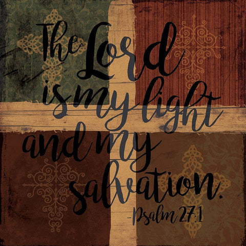 Lord Is My Light Black Modern Wood Framed Art Print by Grey, Jace