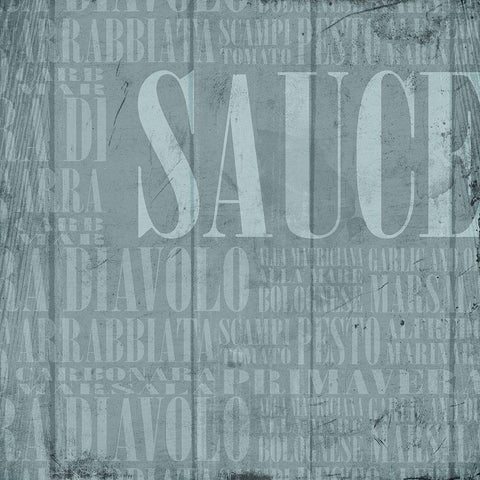 Blue Sauce Black Modern Wood Framed Art Print with Double Matting by Grey, Jace