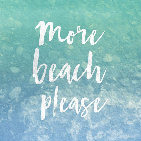 More Beach Please Gold Ornate Wood Framed Art Print with Double Matting by Grey, Jace