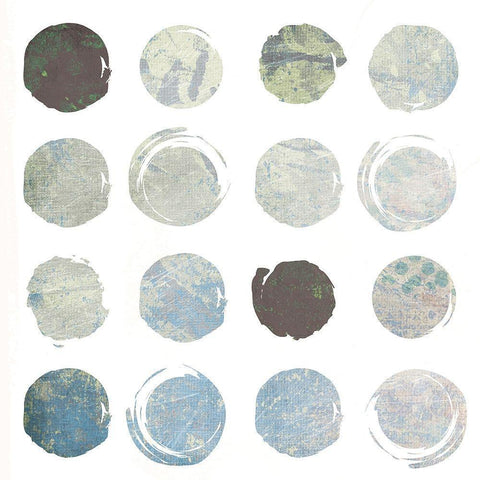 Soft Dots White Modern Wood Framed Art Print by Grey, Jace