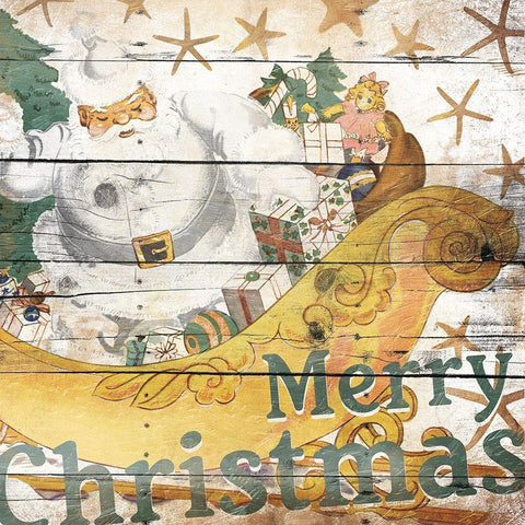 White Christmas Gold Ornate Wood Framed Art Print with Double Matting by Grey, Jace