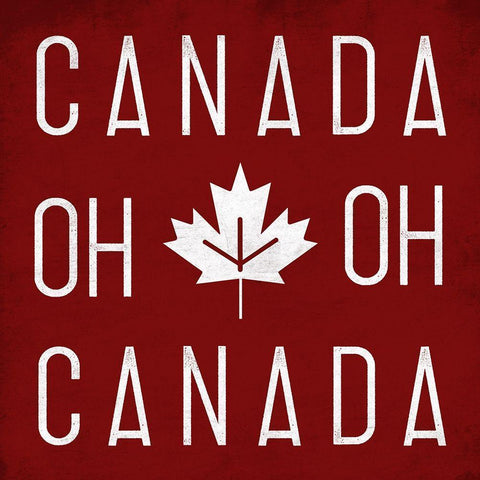 Oh Canada Oh Canada White Modern Wood Framed Art Print by Grey, Jace