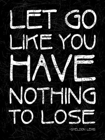 Let Go Black Ornate Wood Framed Art Print with Double Matting by Grey, Jace