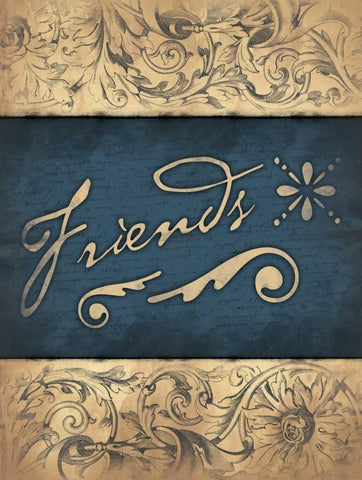 Friends White Modern Wood Framed Art Print with Double Matting by Grey, Jace