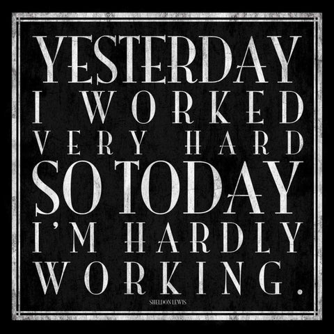 Hardly working Gold Ornate Wood Framed Art Print with Double Matting by Grey, Jace