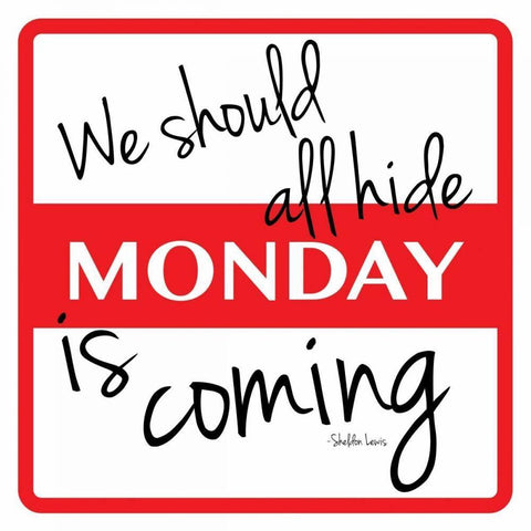 Monday White Modern Wood Framed Art Print with Double Matting by Grey, Jace