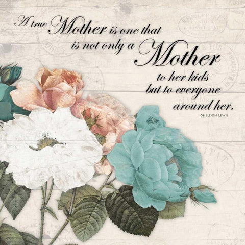 Mother Gold Ornate Wood Framed Art Print with Double Matting by Grey, Jace