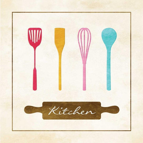Kitchen Essentials Mate Gold Ornate Wood Framed Art Print with Double Matting by Grey, Jace