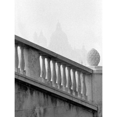Venice Stairs Black Modern Wood Framed Art Print by Grey, Jace