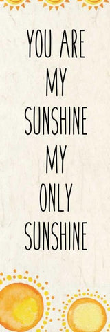 My Sunshine 1 revised White Modern Wood Framed Art Print with Double Matting by Allen, Kimberly