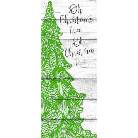 Oh Christmas Tree 2 Black Modern Wood Framed Art Print by Kimberly, Allen