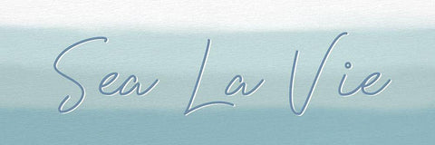 Sea La Vie White Modern Wood Framed Art Print with Double Matting by Allen, Kimberly