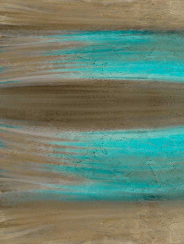 Turquoise Stream 1 White Modern Wood Framed Art Print with Double Matting by Allen, Kimberly