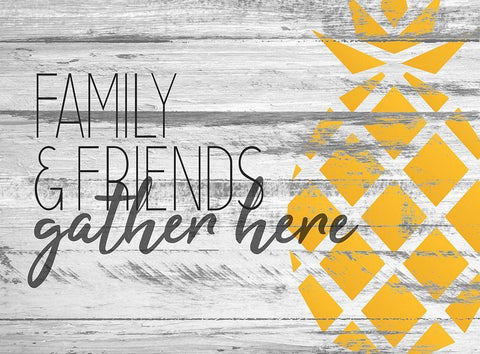 Family and Friends White Modern Wood Framed Art Print with Double Matting by Kimberly, Allen