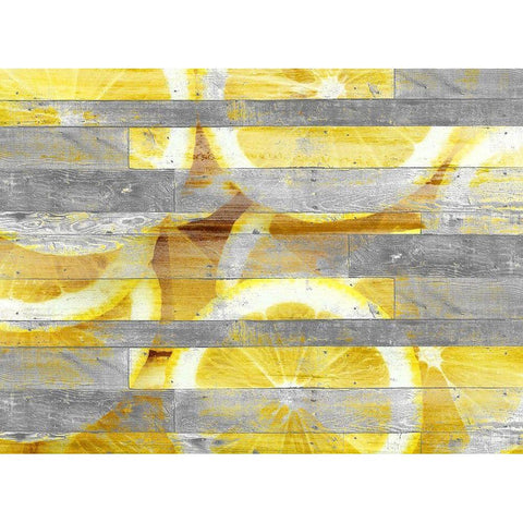 Lemon Slice Gold Ornate Wood Framed Art Print with Double Matting by Kimberly, Allen