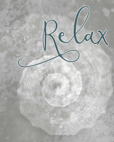 Relax Black Ornate Wood Framed Art Print with Double Matting by Kimberly, Allen