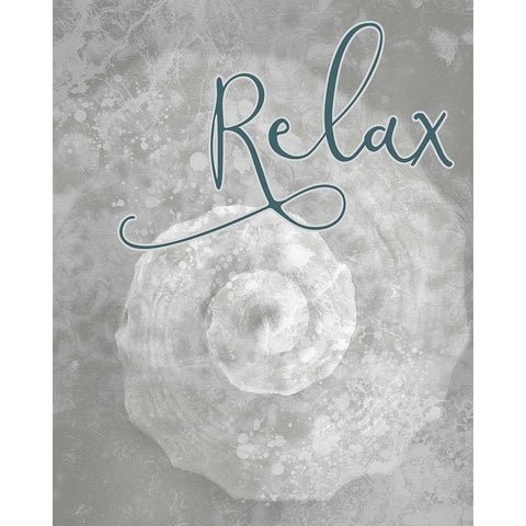 Relax White Modern Wood Framed Art Print by Kimberly, Allen