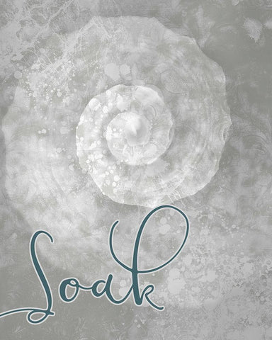 Soak White Modern Wood Framed Art Print with Double Matting by Kimberly, Allen