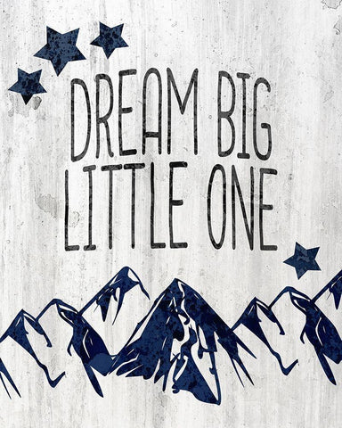 Dream Big Little One Black Ornate Wood Framed Art Print with Double Matting by Kimberly, Allen