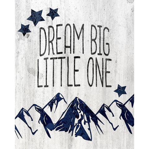 Dream Big Little One Gold Ornate Wood Framed Art Print with Double Matting by Kimberly, Allen