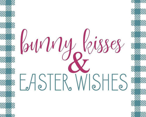 Bunny Kisses Black Ornate Wood Framed Art Print with Double Matting by Kimberly, Allen