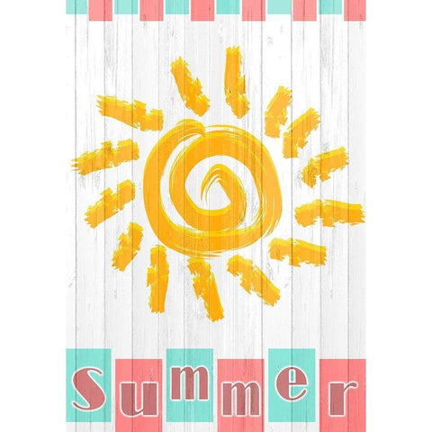 Summer Sun White Modern Wood Framed Art Print by Kimberly, Allen