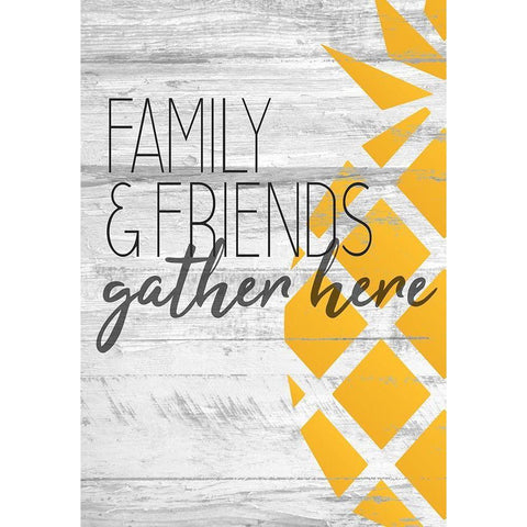 Family Friends Gather Black Modern Wood Framed Art Print by Kimberly, Allen