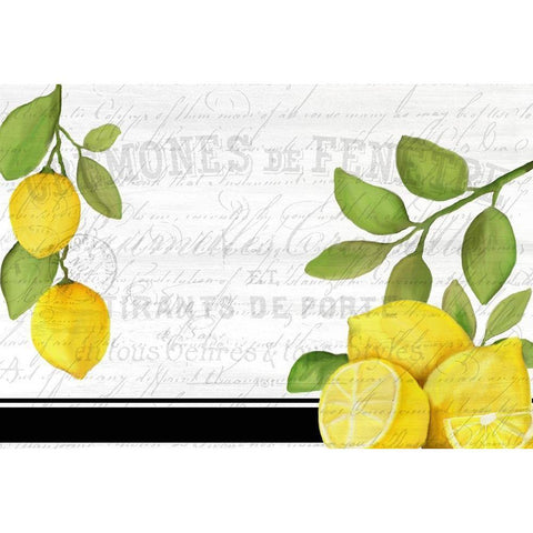 Fresh Lemons 7 Black Modern Wood Framed Art Print by Kimberly, Allen