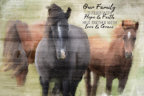 Our Family White Modern Wood Framed Art Print with Double Matting by Allen, Kimberly