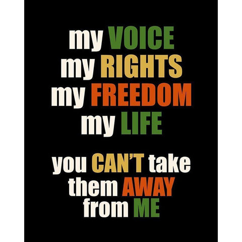 My Voice White Modern Wood Framed Art Print by Allen, Kimberly