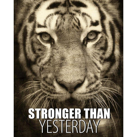 Stronger than Yesterday White Modern Wood Framed Art Print by Allen, Kimberly
