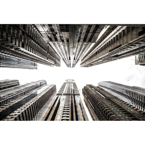 Skyscraper White Modern Wood Framed Art Print by Allen, Kimberly