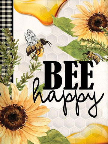 Bee Keeper 5 White Modern Wood Framed Art Print with Double Matting by Allen, Kimberly