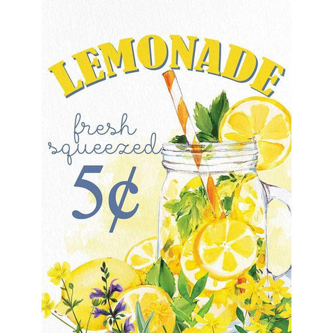 Lemon Tile 8 White Modern Wood Framed Art Print by Allen, Kimberly