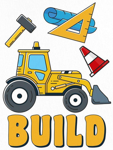 Build 1 White Modern Wood Framed Art Print with Double Matting by Allen, Kimberly