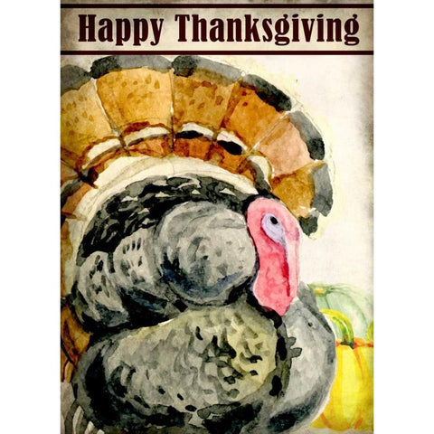 Happy Thanksgiving Black Modern Wood Framed Art Print by Allen, Kimberly