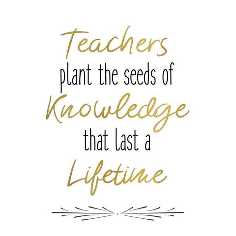 Teachers 4 Gold Ornate Wood Framed Art Print with Double Matting by Kimberly, Allen
