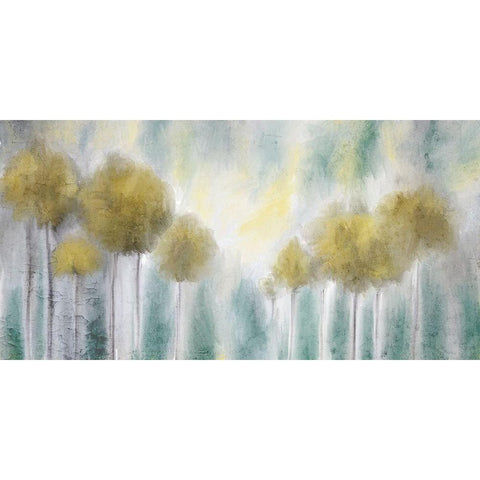 Yellow Grove Black Modern Wood Framed Art Print by Kimberly, Allen