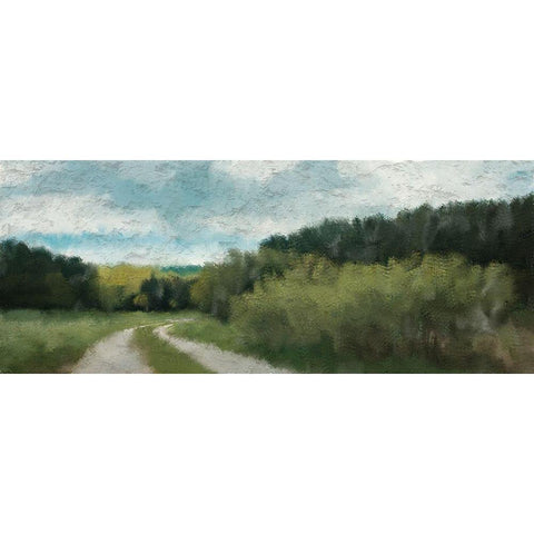 Morning Walk Gold Ornate Wood Framed Art Print with Double Matting by Kimberly, Allen