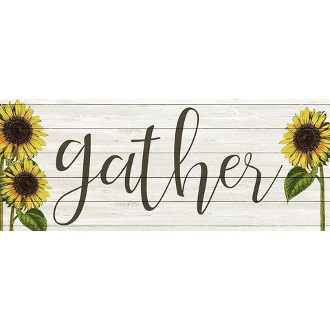 Sunflower Gather Gold Ornate Wood Framed Art Print with Double Matting by Kimberly, Allen