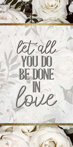 Let All You Do Be 1 White Modern Wood Framed Art Print with Double Matting by Allen, Kimberly