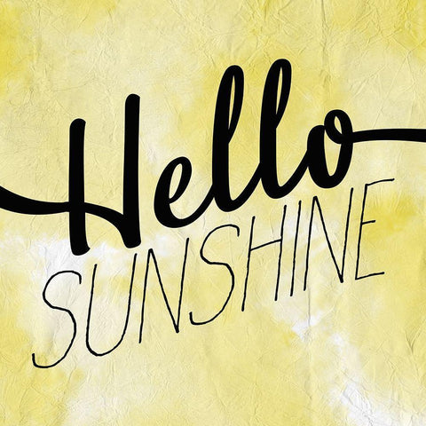 Hello Sunshine Black Modern Wood Framed Art Print by Kimberly, Allen