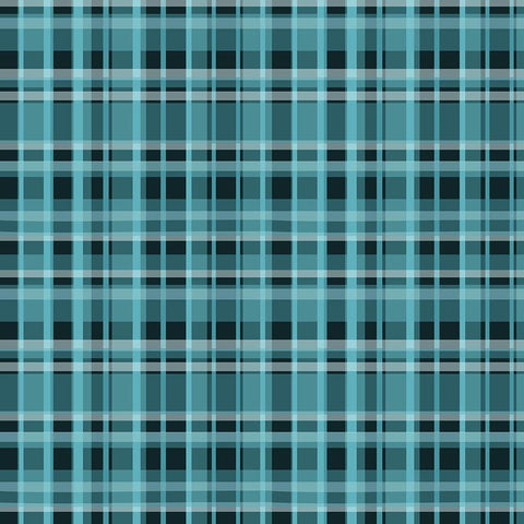 Blue Hues Pattern Black Modern Wood Framed Art Print by Kimberly, Allen