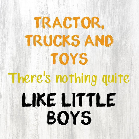 Tractor and Trucks 2 v2 White Modern Wood Framed Art Print with Double Matting by Kimberly, Allen