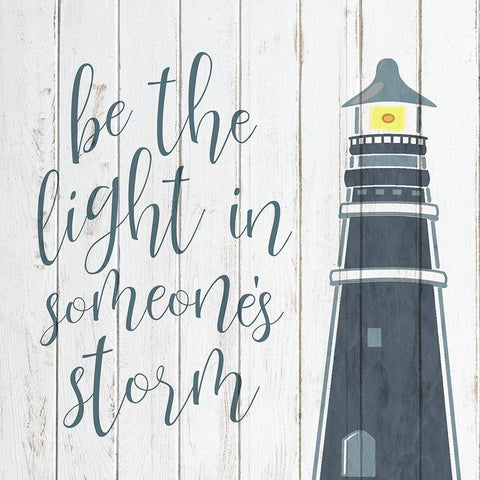 Anchor Lighthouse 2 White Modern Wood Framed Art Print by Kimberly, Allen