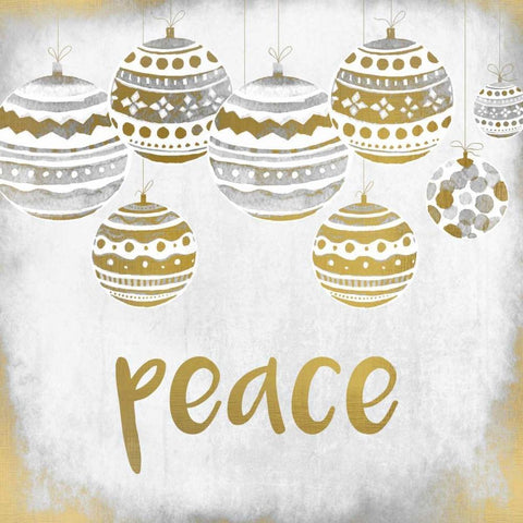 Peace Christmas Black Modern Wood Framed Art Print by Allen, Kimberly